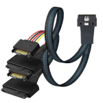 PCI-E Slimline SAS SFF-8654 8i ke Dual SFF-8639 U.2 NVMe SSD Kabel Koneksi 1M